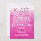 Invitation Aquarelle rose Ombre moderne nuptiale Brunch Douch (Devant)