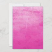 Invitation Aquarelle rose Ombre moderne nuptiale Brunch Douch (Dos)