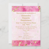 Invitation Aquarelle rose or Art 2025 Photo Graduation Inv (Dos)