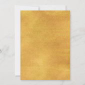 Invitation Aquarelle rose or Fête des mariées florale (Dos)