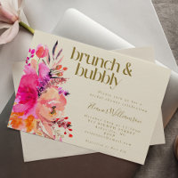 Aquarelle rose or Fête des mariées florale Brunch