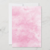 Invitation Aquarelle rose or Mariage Floral (Dos)