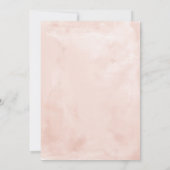 Invitation Aquarelle rose or Parties scintillant Floral Quinc (Dos)