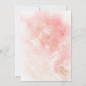 Invitation Aquarelle rose or vingt un (Dos)