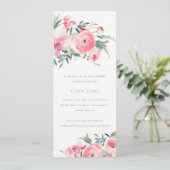 Invitation Aquarelle rose orchidée Fête des mariées florale (Debout devant)