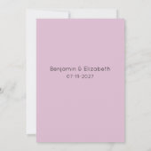 Invitation Aquarelle rose orchidée noire fleurs RSVP (Dos)