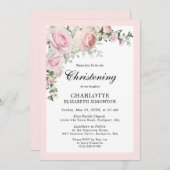 Invitation Aquarelle rose pâle (Devant / Derrière)