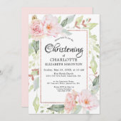 Invitation Aquarelle rose pâle (Devant / Derrière)