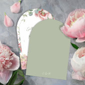 Invitation Aquarelle rose pâle Arc Mariage floral