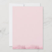 Invitation Aquarelle rose pâle Baby shower papillon fille (Dos)