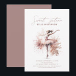 Invitation Aquarelle rose pâle Ballerina Sweet 16 Anniversair<br><div class="desc">Aquarelle rose pâle Ballerina Sweet 16 Anniversaire Invitation</div>