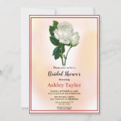 Invitation Aquarelle rose pâle chute Fête des mariées florale (Devant)