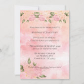 Invitation Aquarelle rose pâle Floral (Devant)