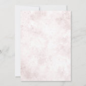 Invitation Aquarelle rose pâle Mariage botanique géométrique (Dos)