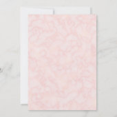 Invitation Aquarelle rose pâle Mariage Floral (Dos)