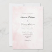 Invitation Aquarelle rose pâle Minimal mariage élégant (Devant)