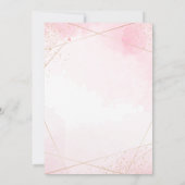 Invitation Aquarelle rose pâle Or Trente Anniversaire (Dos)