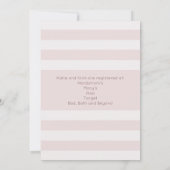 Invitation Aquarelle rose pâle Rose Feminine (Dos)