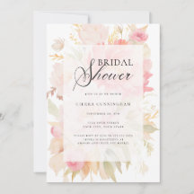 Aquarelle rose pâle rose Fête des mariées florale