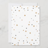 Invitation Aquarelle rose Parties scintillant 1er anniversair (Dos)