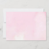 Invitation Aquarelle rose pastel jardin fleuri douche nuptial (Dos)