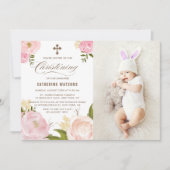 Invitation Aquarelle rose Peonies (Devant)