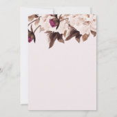 Invitation Aquarelle rose Peony Floral Couples Party (Dos)