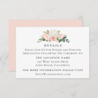 Aquarelle rose pétale Détails sur le Mariage flora