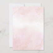 Invitation Aquarelle rose poussiéreuse avec mariée (Dos)