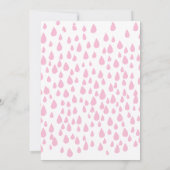 Invitation Aquarelle rose Raindrops Baby shower filles (Dos)