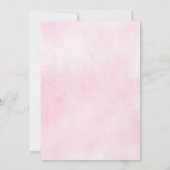 Invitation Aquarelle rose romantique Fête des mariées florale (Dos)