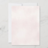 Invitation Aquarelle rose romantique Rose Mariage floral (Dos)