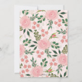 Invitation Aquarelle rose Rose Gold Outline Design (Dos)