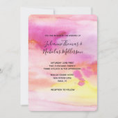 Invitation Aquarelle rose rose pâle (Devant)