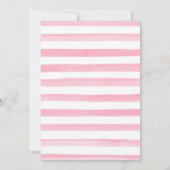 Invitation Aquarelle rose Roses Fleurs Mariage (Dos)