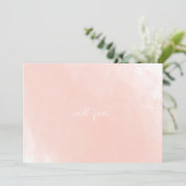 Invitation Aquarelle rose Simple Serez-Vous Ma Femme D'Accuei (Debout devant)