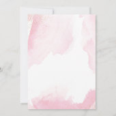 Invitation Aquarelle rose sucré dix-sept 17e anniversaire (Dos)