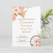 Invitation aquarelle rose tendre Charra, rose (Debout devant)