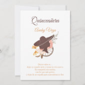 Invitation aquarelle rose tendre Charra, rose (Dos)