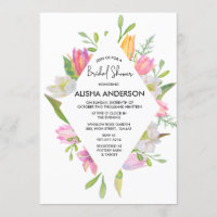Aquarelle rose Tulipe Fête des mariées florale