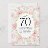 Invitation Aquarelle rose : un anniversaire personnalisé (Devant)