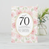 Invitation Aquarelle rose : un anniversaire personnalisé (Debout devant)
