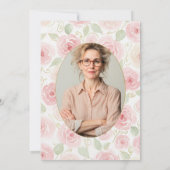 Invitation Aquarelle rose : un anniversaire personnalisé (Dos)