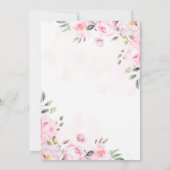 Invitation Aquarelle rose vif Mariage de pivoine florale (Dos)