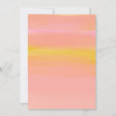 Invitation Aquarelle rose Yellow Stripes fête de graduation (Dos)