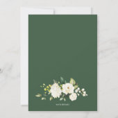 Invitation Aquarelle Roses blanches et Fête des mariées Hydra (Dos)