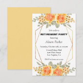 Invitation Aquarelle Roses jaunes (Devant / Derrière)