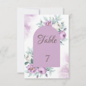 Invitation Aquarelle Roses Lilas (Dos)