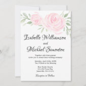 Invitation Aquarelle Roses Roses Roses Roses Roses Rose (Devant)