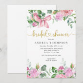 Invitation Aquarelle Roses Roses Roses Roses Roses Roses Rose (Devant / Derrière)